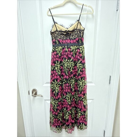 Lulus Size Small Divine Delight Black Floral Embroidered Maxi Cocktail Dress New - Picture 7 of 9